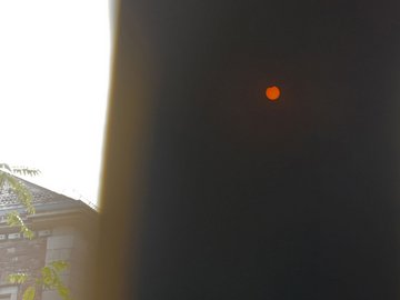 Eine Aufnahme der Sonnenfinsternis.