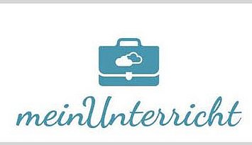Das Bild zeigt das Logo des Anbieters von "Mein Unterricht". Es ist eine Aktentasche zu sehen, darunter den Text "mein Unterricht"