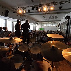 Glänzte mit Klängen: Die Bigband der Hochschule. Foto: David Manherz / Pädagogische Hochschule Karlsruhe