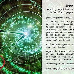 Krypto im Advent 2019: Postkarte für die Gruppe Fortgeschrittene