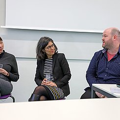 Podiumsdiskussion im Rahmen der Tagung „Mehr-sprachliche Bildung im Lehramtsstudium“ an der Pädagogischen Hochschule Karlsruhe. Foto: Pädagogische Hochschule Karlsruhe