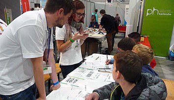 Stand der Pädagogischen Hochschule Karlsruhe  bei den Science Days 2017. Foto: Thomas Borys/Pädagogische Hochschule Karlsruhe
