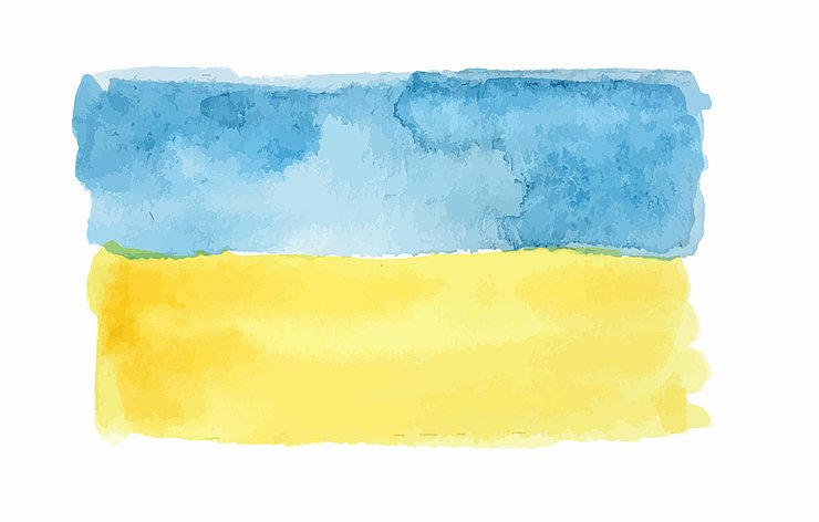 Watercolor isolated flag.