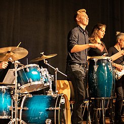 Die Bigband in Aktion. Foto: David Manherz/Pädagogische Hochschule Karlsruhe