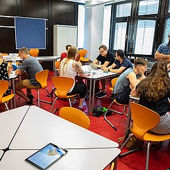 Kooperativ: Schulung für die City Hacker School Karlsruhe. Foto: David Manherz / Pädagogische Hochschule Karlsruhe