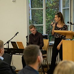 Tobias Rieder (l.) und Marina Kraaß. Foto: Lea Schmitt